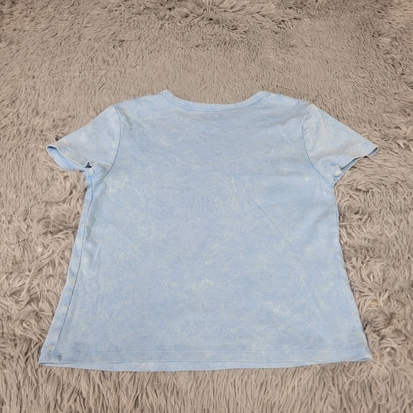 So Girls Large Blue Cap Sleeve Short Tee Crew Neck Top - Picture 4 of 7